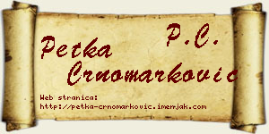 Petka Crnomarković vizit kartica